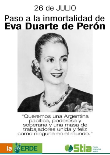 26 DE JULIO . ANIVERSARIO EVA PERÓN