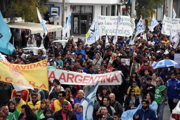 STIA marchó en Chubut por el paro y se frenó la actividad en puertos