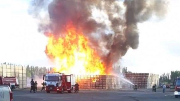 Rio Negro: incendio en Moño Azul y angustia por el empleo
